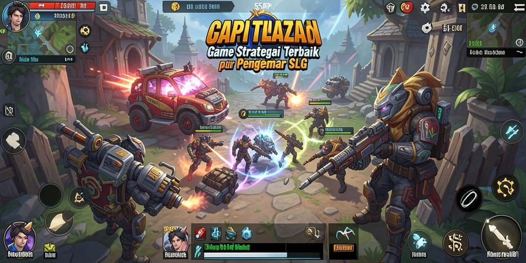Gameplay mendebarkan saat bertarung di dunia SLG.