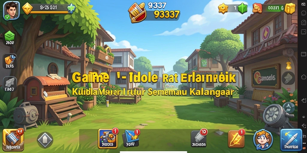 Menampilkan gameplay seru dari game Idle 93337.