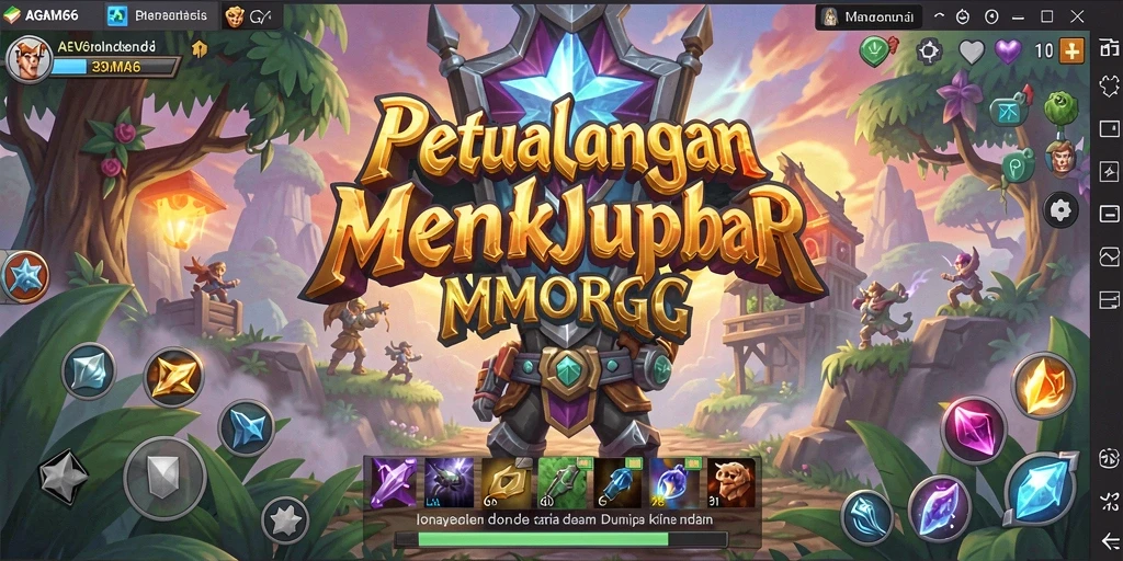 Tangkapan layar gameplay AGAM66 dengan karakter avatar dalam pertempuran.