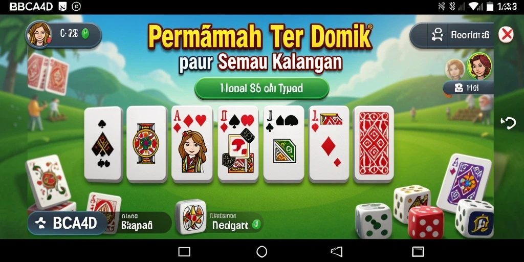 Tampilan gameplay seru dalam BBCA4D saat bermain domino.