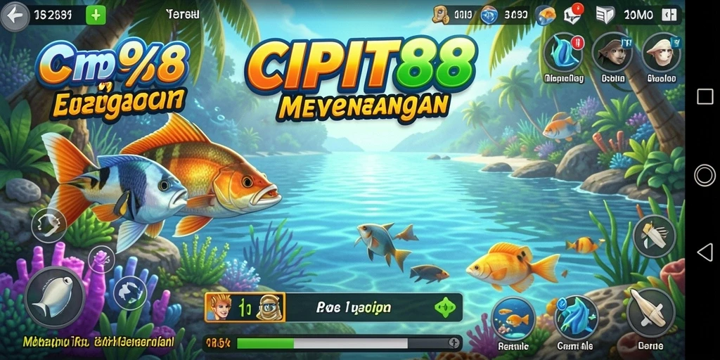 Screenshot gameplay <strong>CIPIT88</strong> menunjukkan momen menangkap ikan.