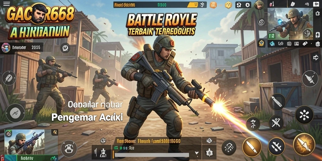 Screenshot menarik dari gameplay seru GACOR668 dalam pertempuran Battle Royale.