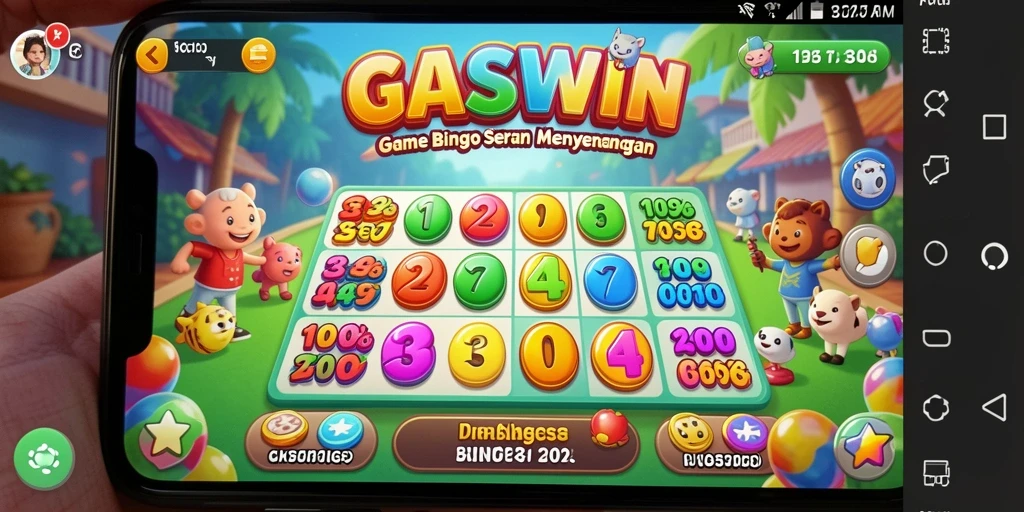 Tampilan gameplay GASWIN yang menarik dalam permainan Bingo.