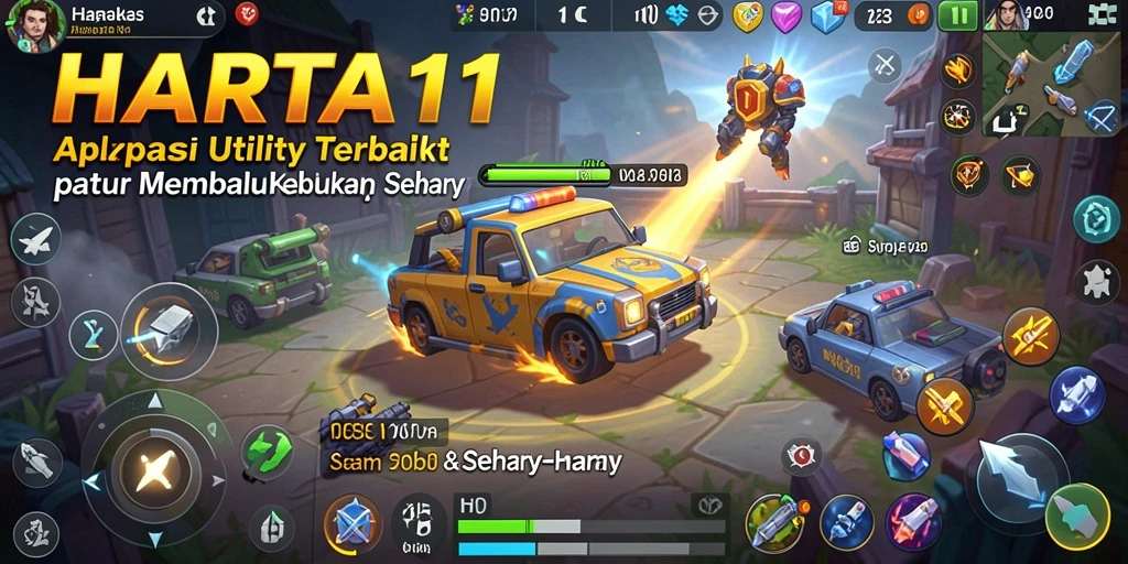 Tampilan utama HARTA11 menampilkan fitur-fitur Utility yang intuitif.