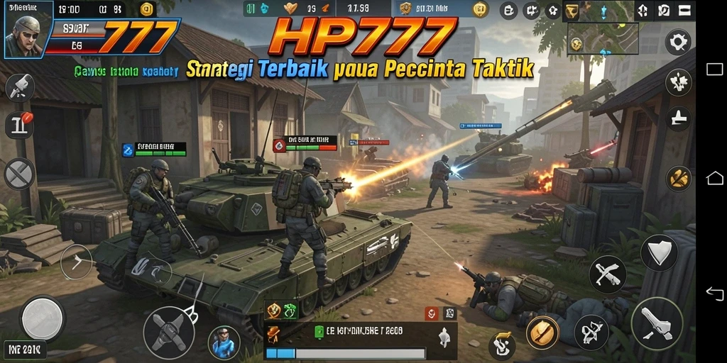 Screenshot dari gameplay HP777 yang menampilkan pertempuran strategi menegangkan.