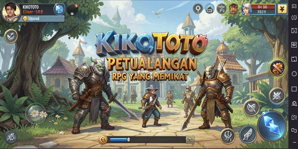 Screenshot gameplay KIKOTOTO menampilkan aksi seru petualangan RPG.