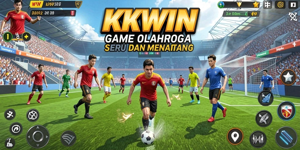 Tampilan gameplay seru dalam KKWIN dengan aksi olahraga yang mendebarkan.
