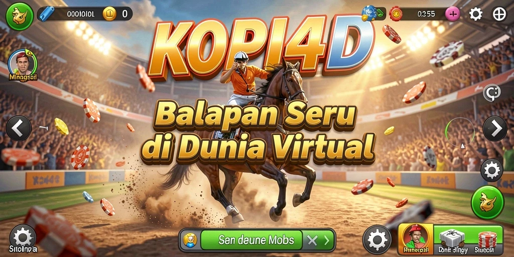 Tangkapan layar KOPI4D menunjukkan aksi balapan yang mendebarkan dan mobil berkecepatan tinggi.