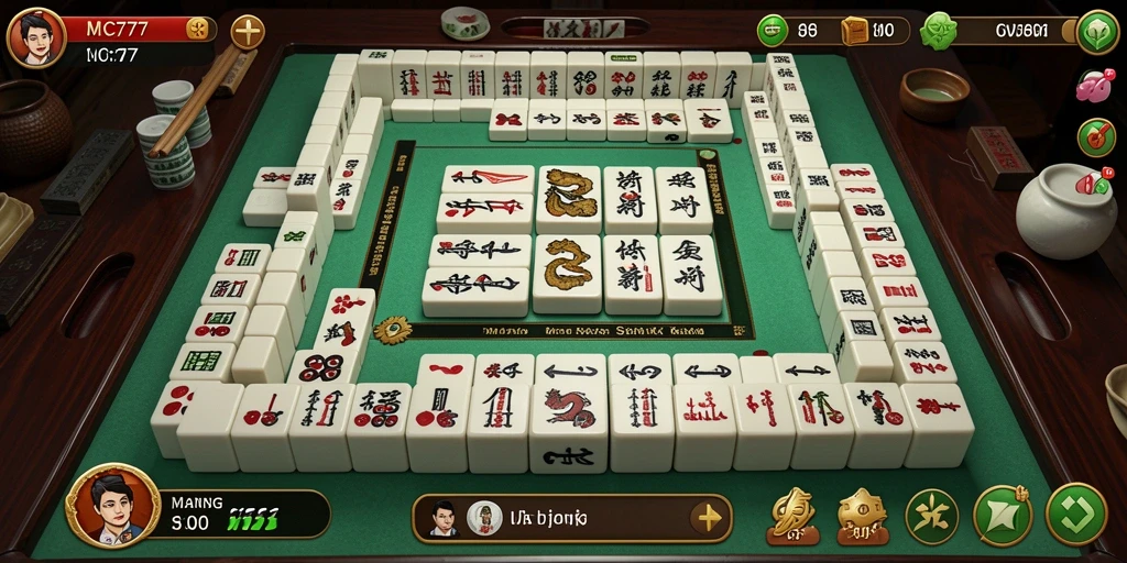 Tampilan permainan Mahjong yang menarik dalam MC777.