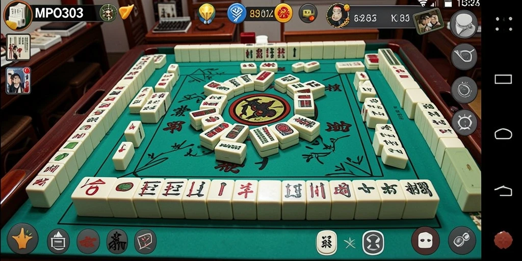 Tampilan gameplay MPO303 yang seru dan menarik di dalam permainan Mahjong.