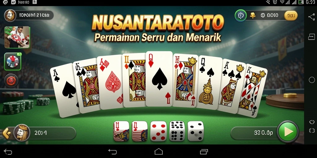 Screenshot NUSANTARATOTO menampilkan gameplay Domino yang seru.