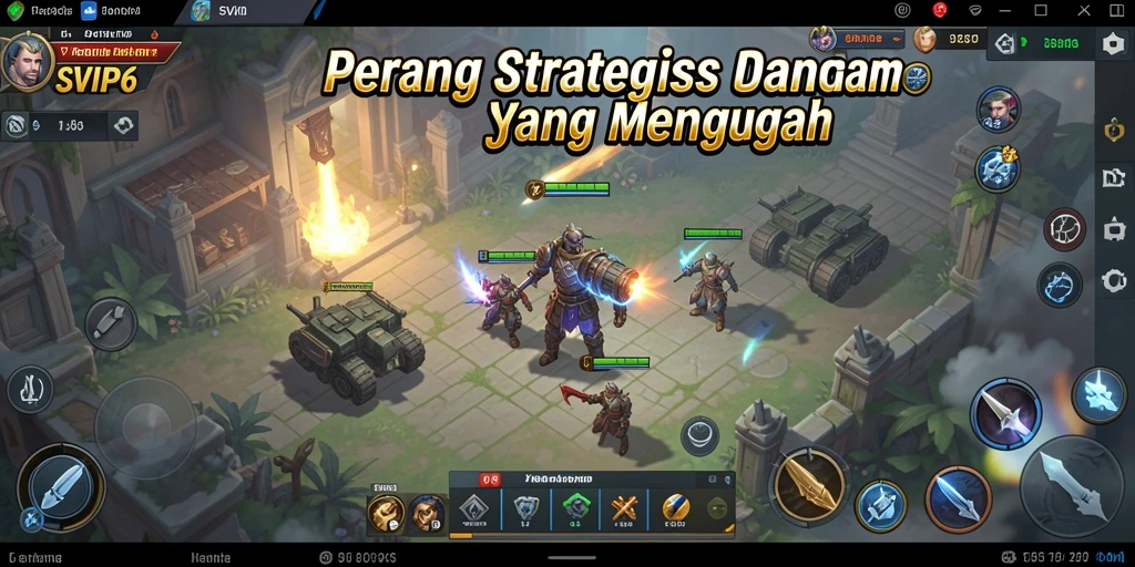 Tampilan grafis gameplay menarik di SVIP6 dengan pertempuran strategi yang menegangkan.