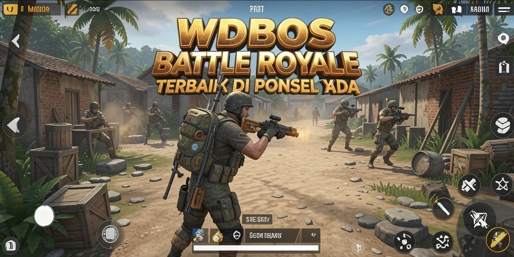 Gameplay seru dalam WDBOS menampilkan aksi Battle Royale yang mendebarkan.
