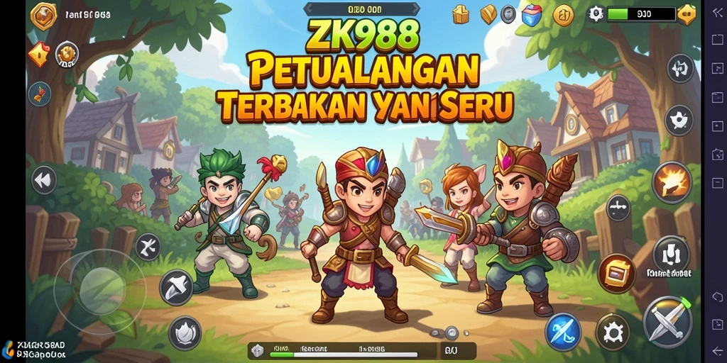 Screenshot menampilkan aksi gameplay epik di dunia terbuka ZK988.
